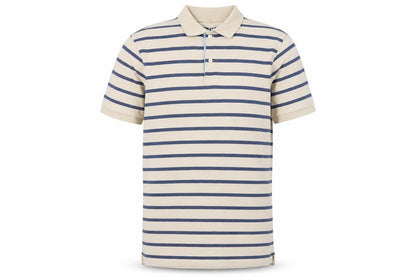Gap Men’s Beige Striped Stretch Cotton Polo Shirt Size M