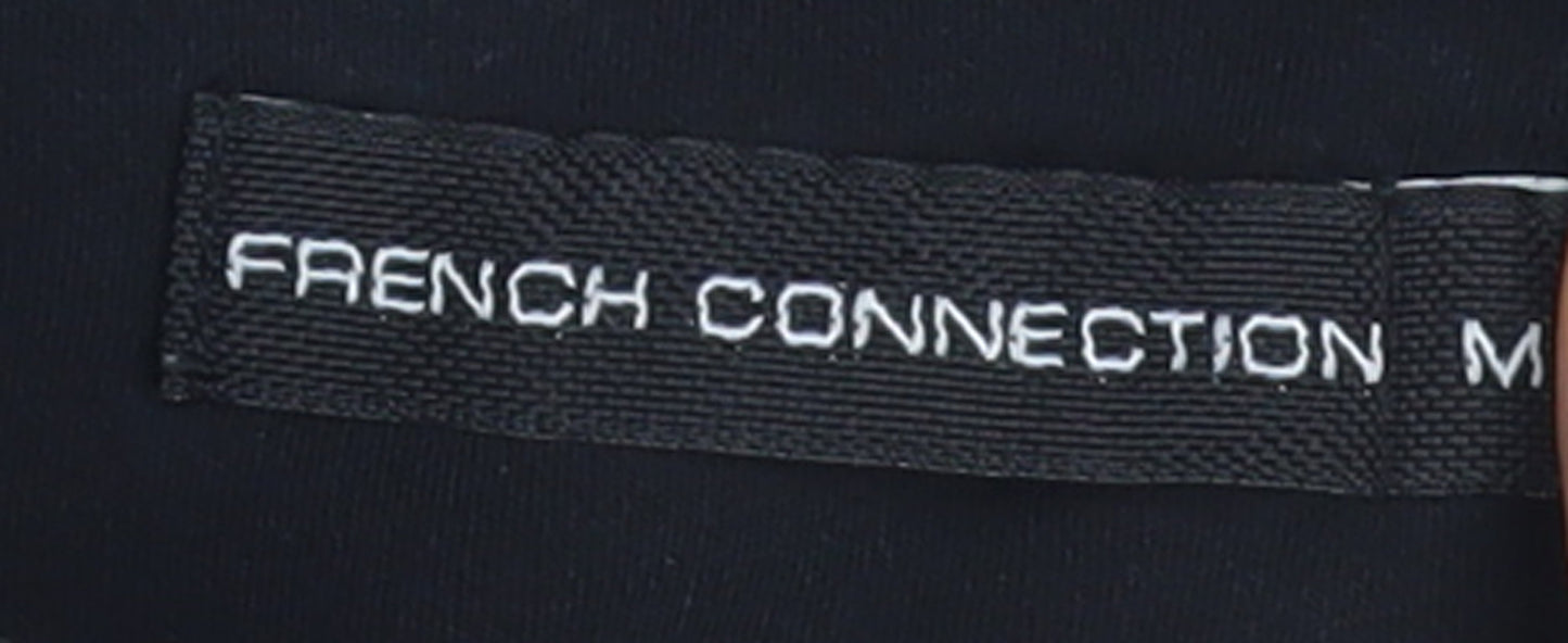 French Connection Men's Black Cotton Short Sleeve Polo M