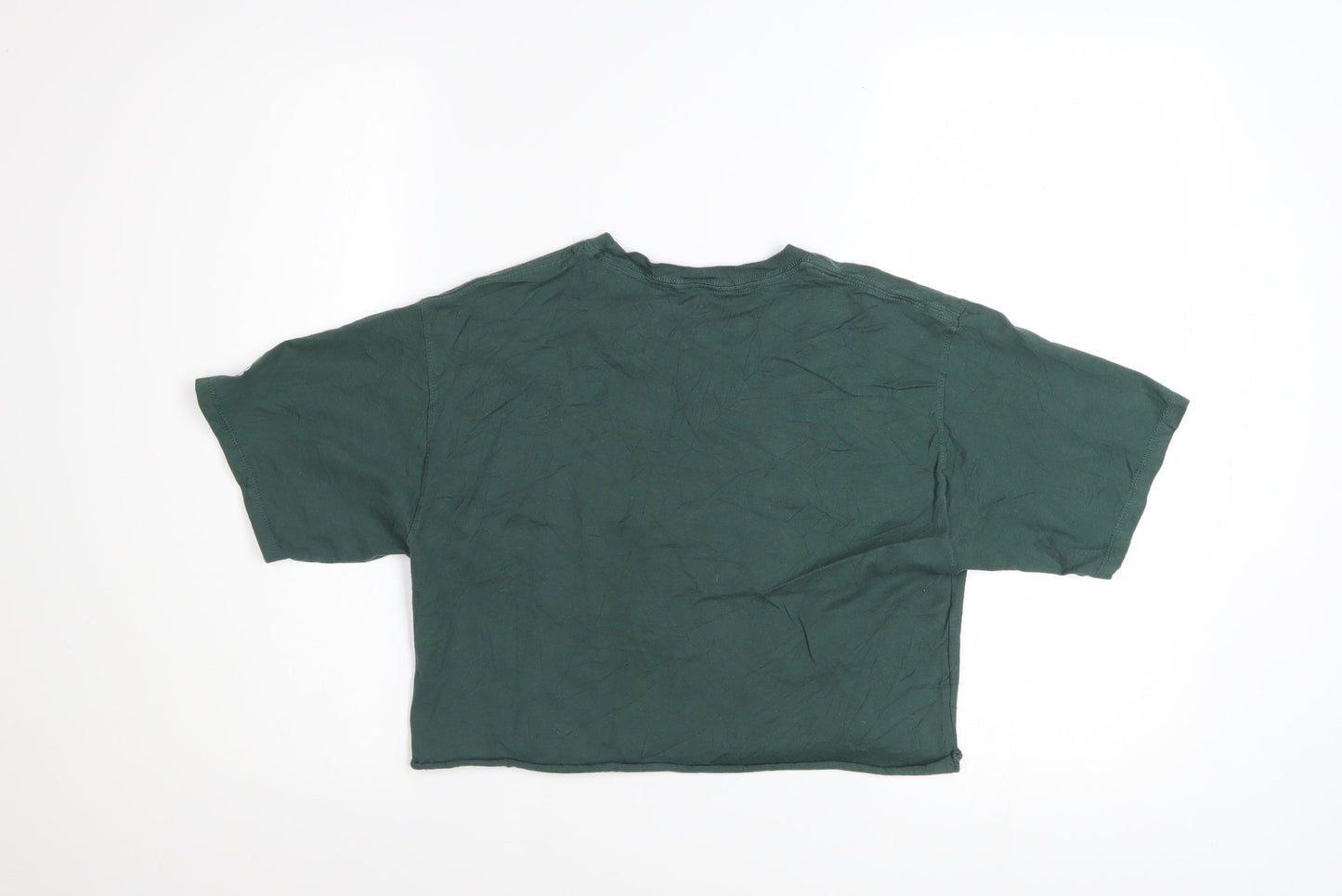 Champion Women's Green Cropped T-Shirt Size S Casual Jersey