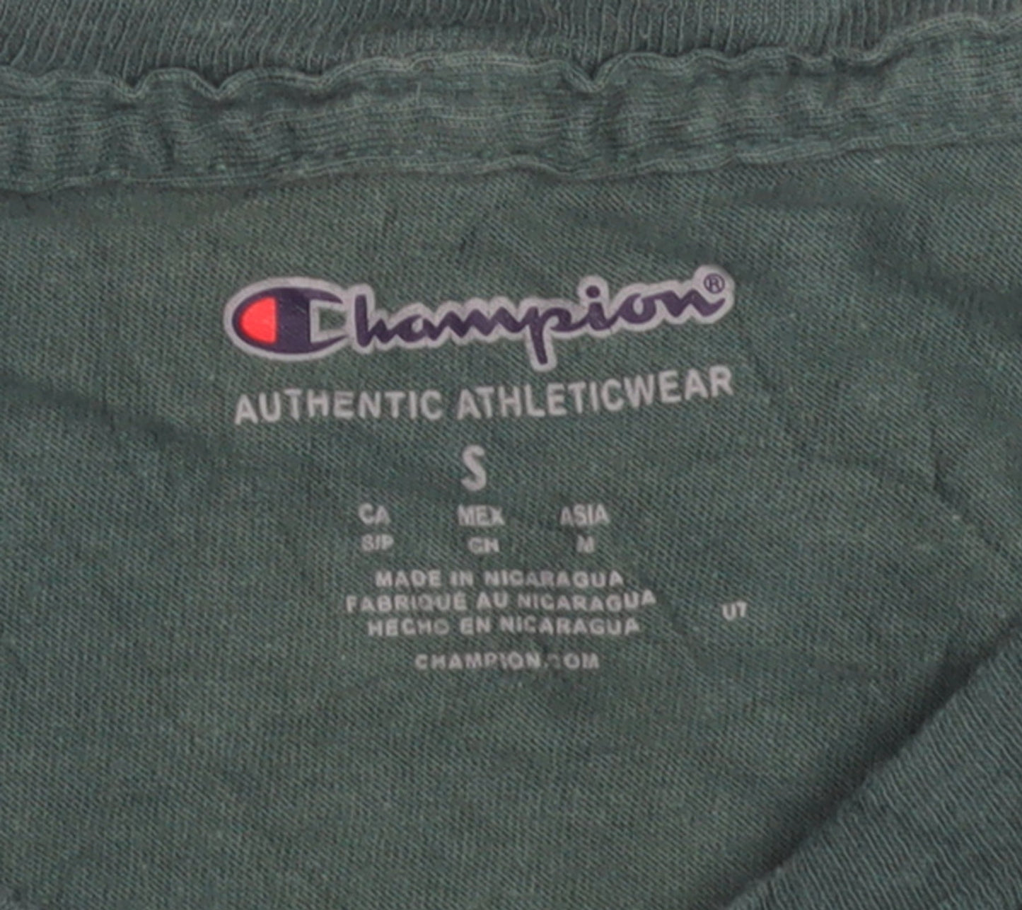 Champion Women's Green Cropped T-Shirt Size S Casual Jersey
