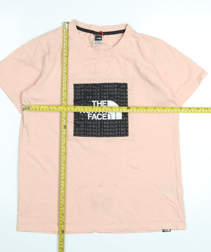 The North Face Womens Pink Cotton Short Sleeve Basic T-Shirt Size S