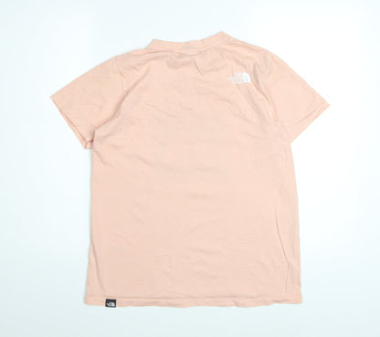 The North Face Womens Pink Cotton Short Sleeve Basic T-Shirt Size S