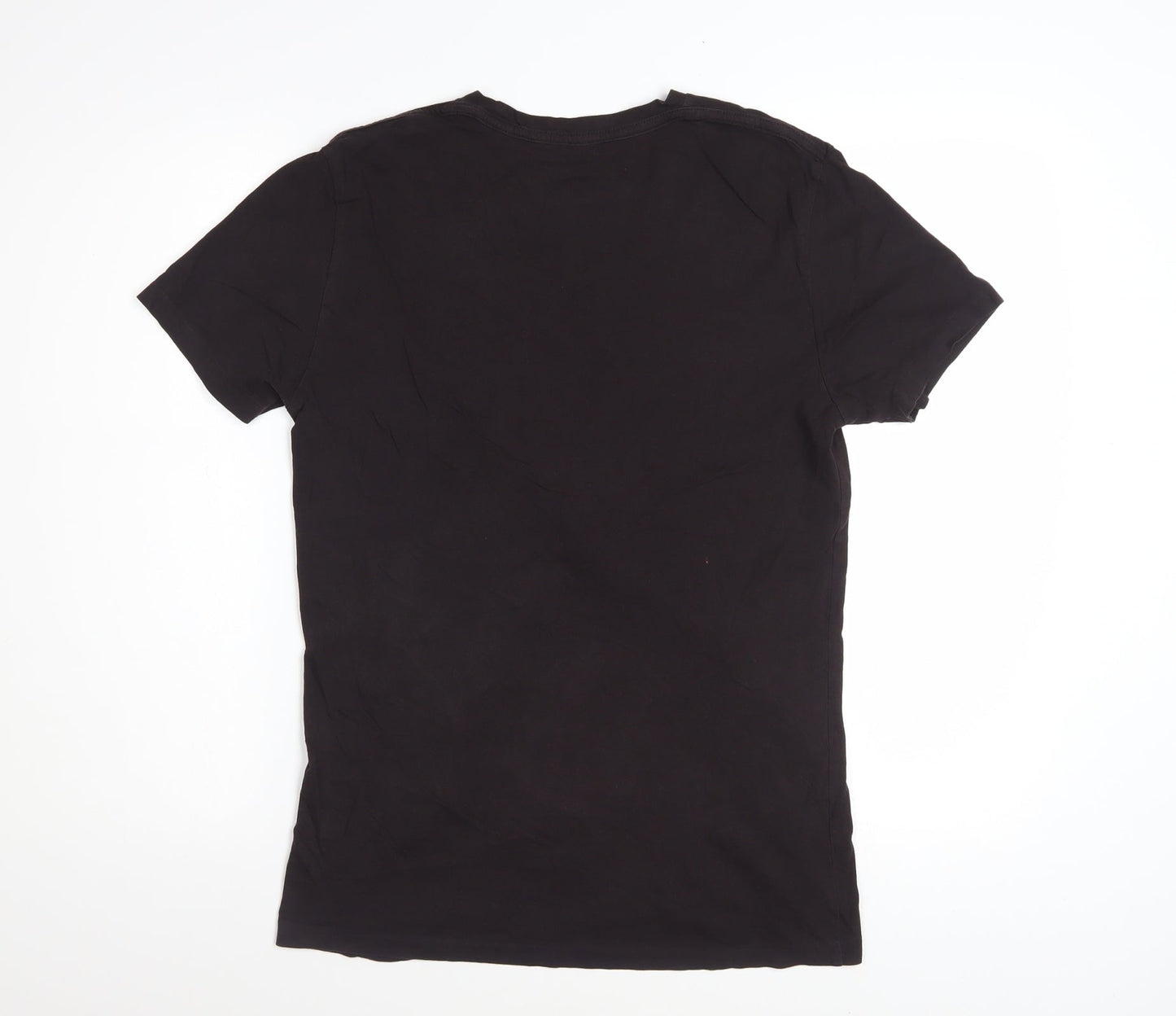 AllSaints Men's Black Slim Fit Crew Neck Cotton T-Shirt Size S