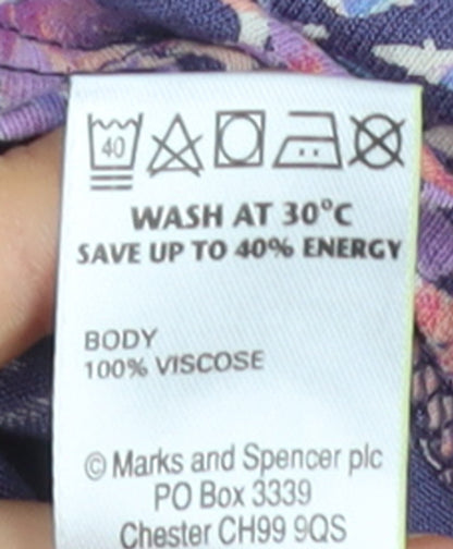 Marks and Spencer Per Una Women’s Multicoloured Floral Sleeveless Tunic Blouse Size 18
