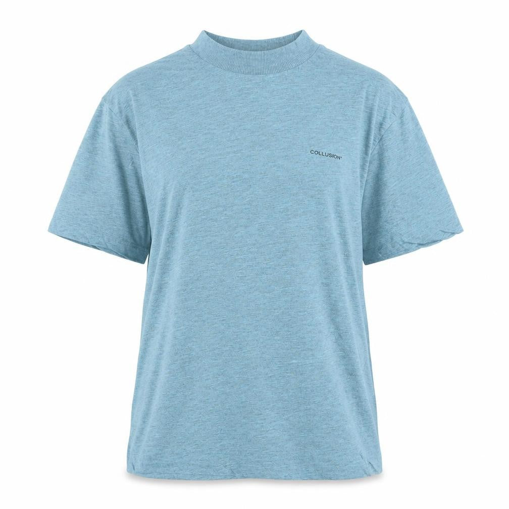 Collusion Women's Blue Basic Short Sleeve T-Shirt Size 2XS