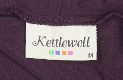 Kettlewell Womens Purple Wrap Blouse 3/4 Sleeve M Viscose Top