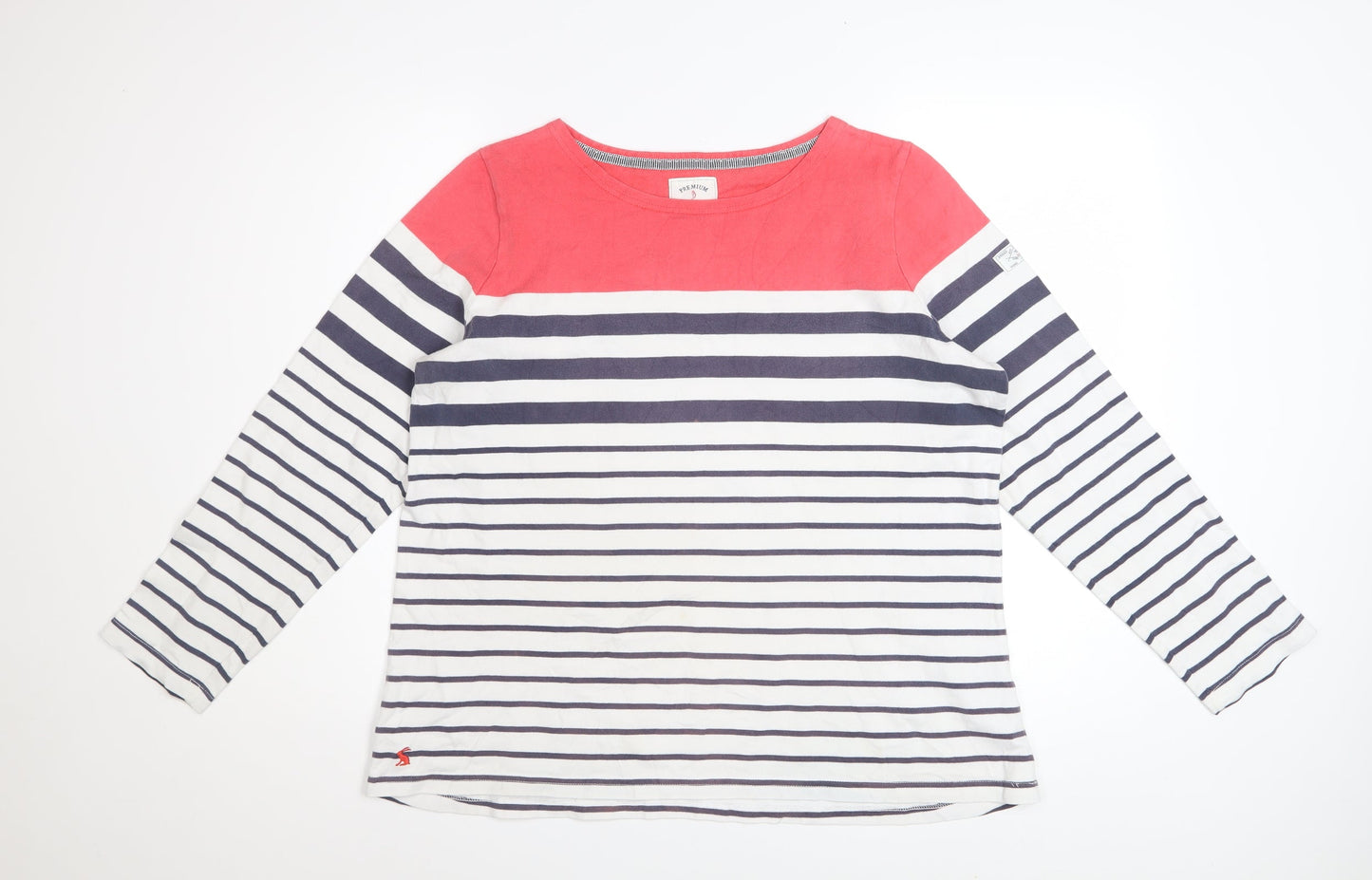 Joules Womens Multicoloured Striped Long Sleeve Cotton T-Shirt Size 18