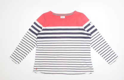 Joules Womens Multicoloured Striped Long Sleeve Cotton T-Shirt Size 18