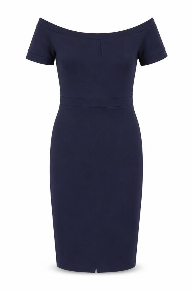 Next Women's Blue Off Shoulder Bodycon Dress Size 8