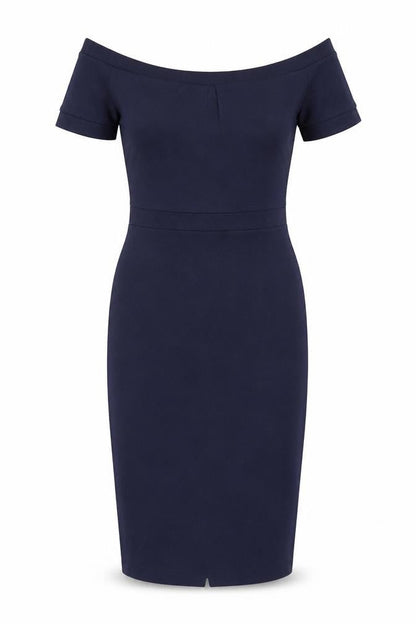 Next Women's Blue Off Shoulder Bodycon Dress Size 8