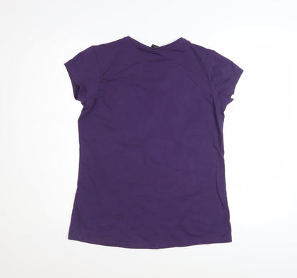Karrimor Women's Purple V-Neck Short Sleeve Cotton T-Shirt Size 14