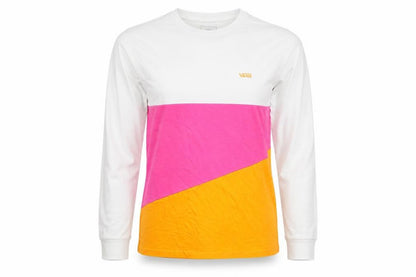 Vans Women's Multicoloured Long Sleeve Cotton Colourblock T-Shirt Size S
