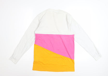 Vans Women's Multicoloured Long Sleeve Cotton Colourblock T-Shirt Size S