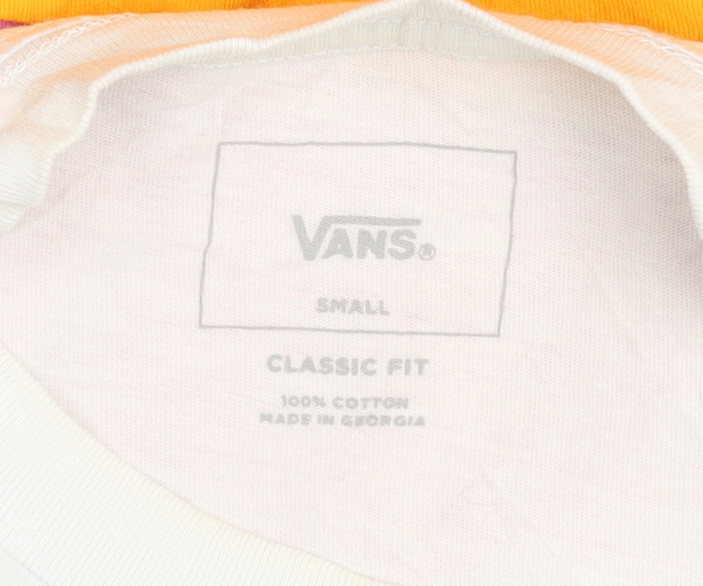 Vans Women's Multicoloured Long Sleeve Cotton Colourblock T-Shirt Size S