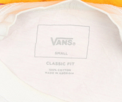 Vans Women's Multicoloured Long Sleeve Cotton Colourblock T-Shirt Size S
