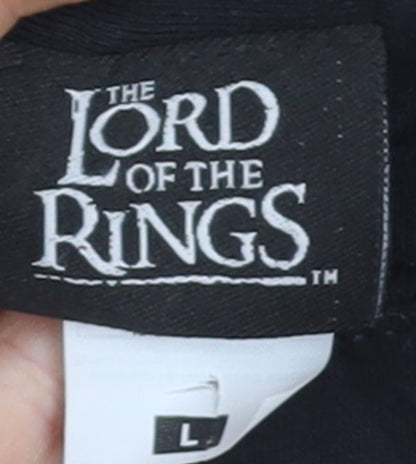 The Lord of the Rings Men's Black Graphic T-Shirt L Cotton Fantasy Tee