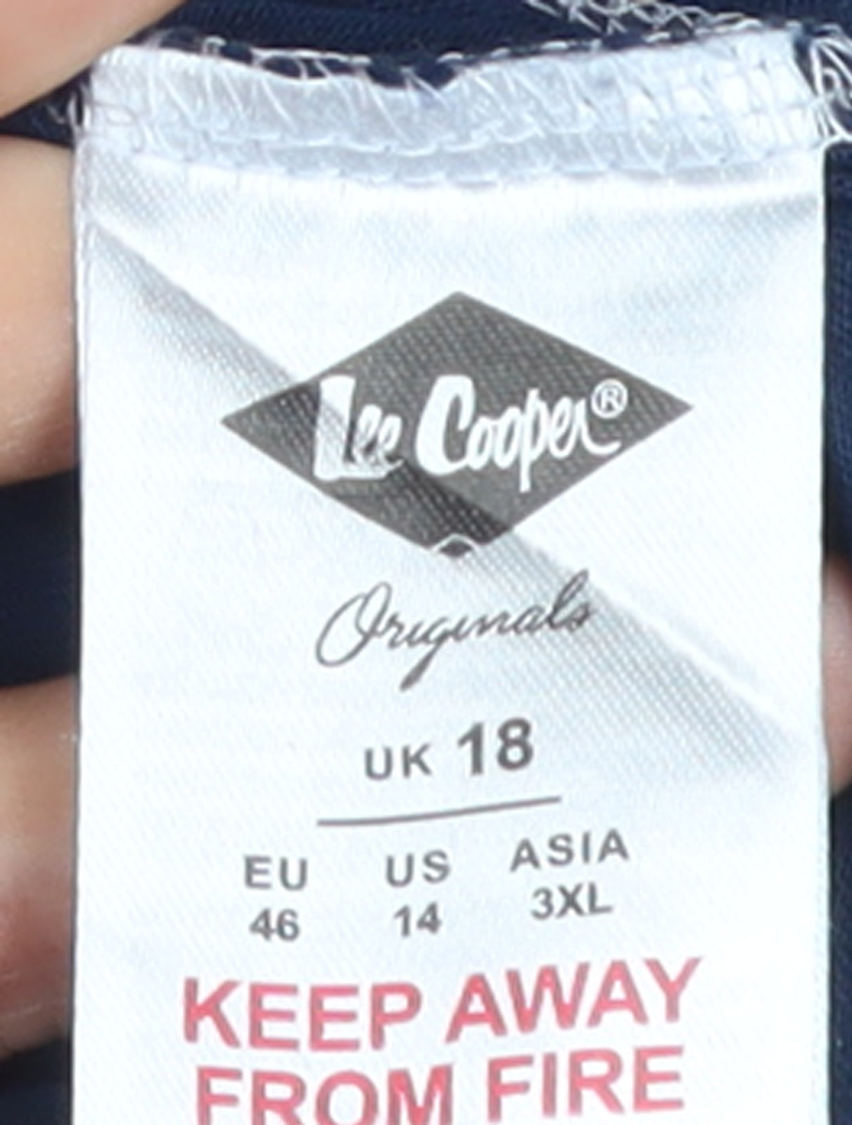 Lee Cooper Women's Blue Crew Neck Short Sleeve Cotton T-Shirt Size 18