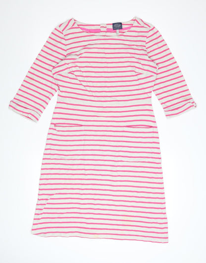 Joules Women’s Pink Striped Cotton Shift Dress Size 12