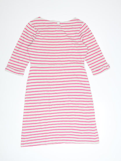 Joules Women’s Pink Striped Cotton Shift Dress Size 12