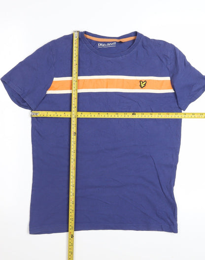 Lyle & Scott Boys Blue 14-15 Years Cotton Crew Neck Logo T-Shirt
