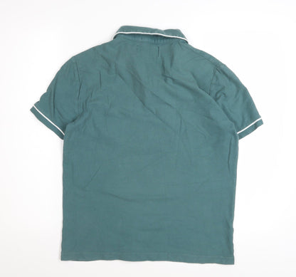 Original Penguin Men's Green Slim Fit Short Sleeve Polo Shirt M