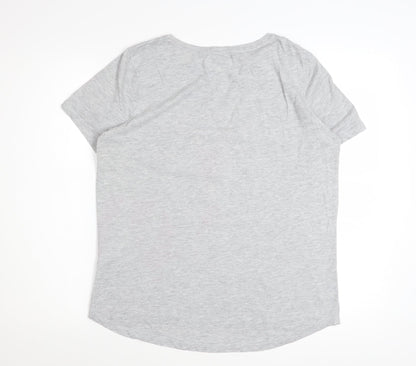 Oasis Women’s Grey Embroidered Lobster T-Shirt Size 12