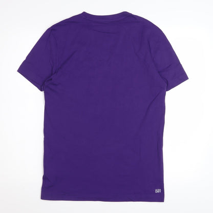 Lacoste Sport Men’s Purple Graphic Crocodile Regular Fit T-Shirt Size S