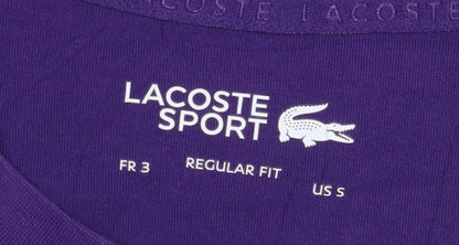 Lacoste Sport Men’s Purple Graphic Crocodile Regular Fit T-Shirt Size S