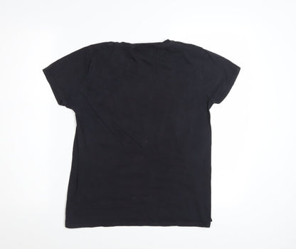 Back to the Future Women's Black Graphic T-Shirt Size S