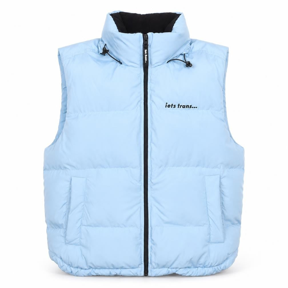 iets frans Women Blue Puffer Waistcoat Gilet M Polyester Zip