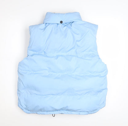 iets frans Women Blue Puffer Waistcoat Gilet M Polyester Zip