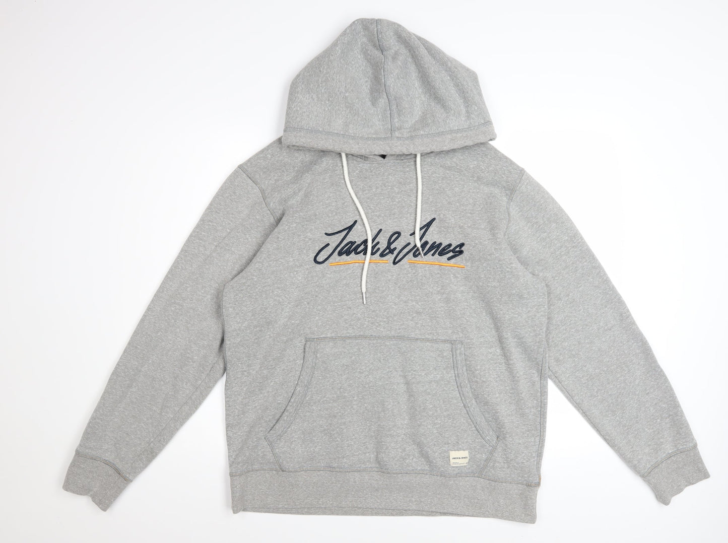 Jack & Jones Mens Grey XL Pullover Hoodie Sweatshirt