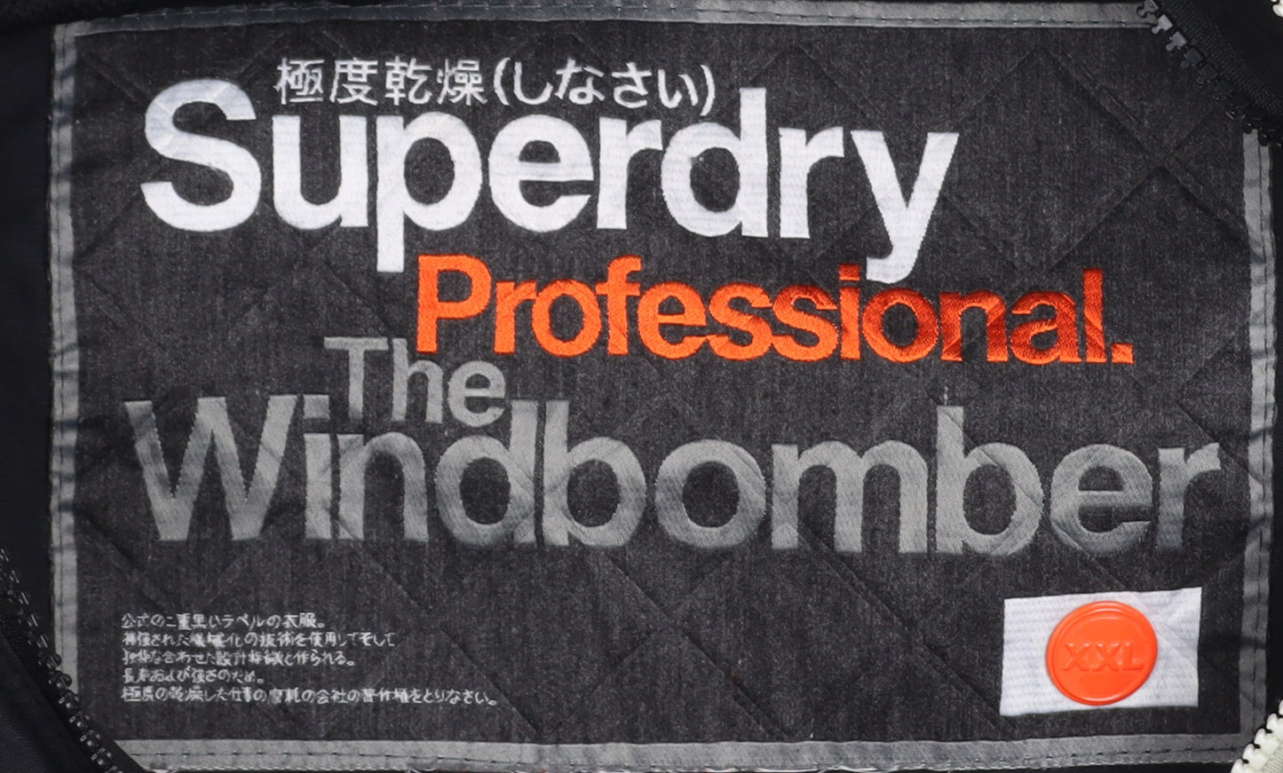 Superdry Men's Black 2XL Windbomber Bomber Jacket