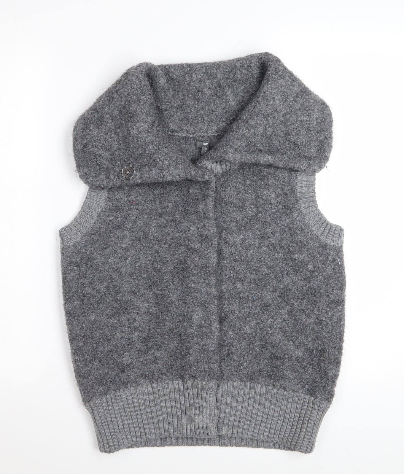 Gap Womens Grey Wool Blend Collared Sleeveless Vest Jumper Size M