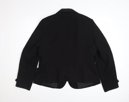Marks and Spencer Women's Black Size 16 Tailored Blazer Jacket