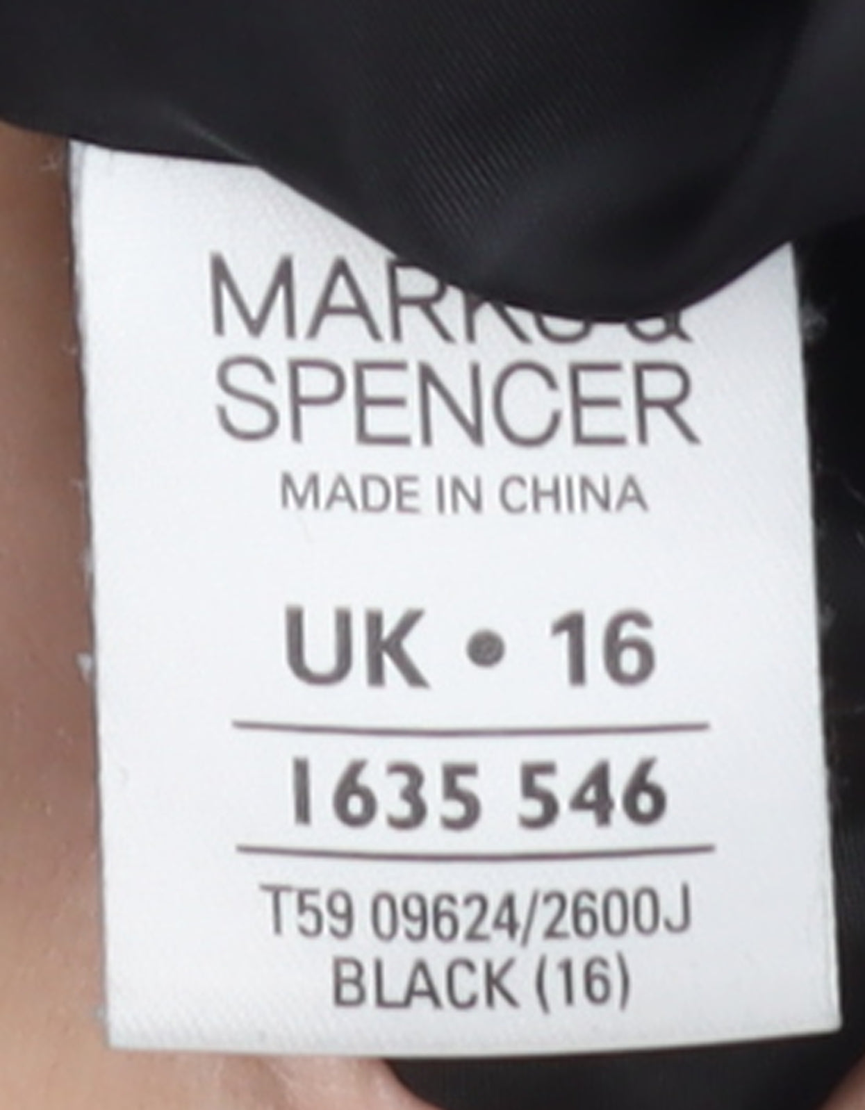 Marks and Spencer Women's Black Size 16 Tailored Blazer Jacket