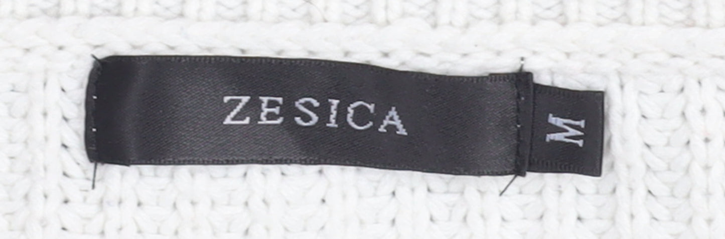Zesica Women's Multicoloured Striped Knit Pullover Jumper M