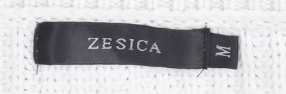 Zesica Women's Multicoloured Striped Knit Pullover Jumper M