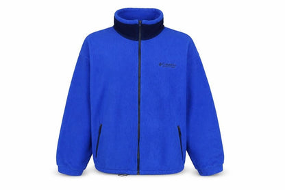 Columbia Mens Blue Fleece Full Zip Jacket Size L Outdoor Warm