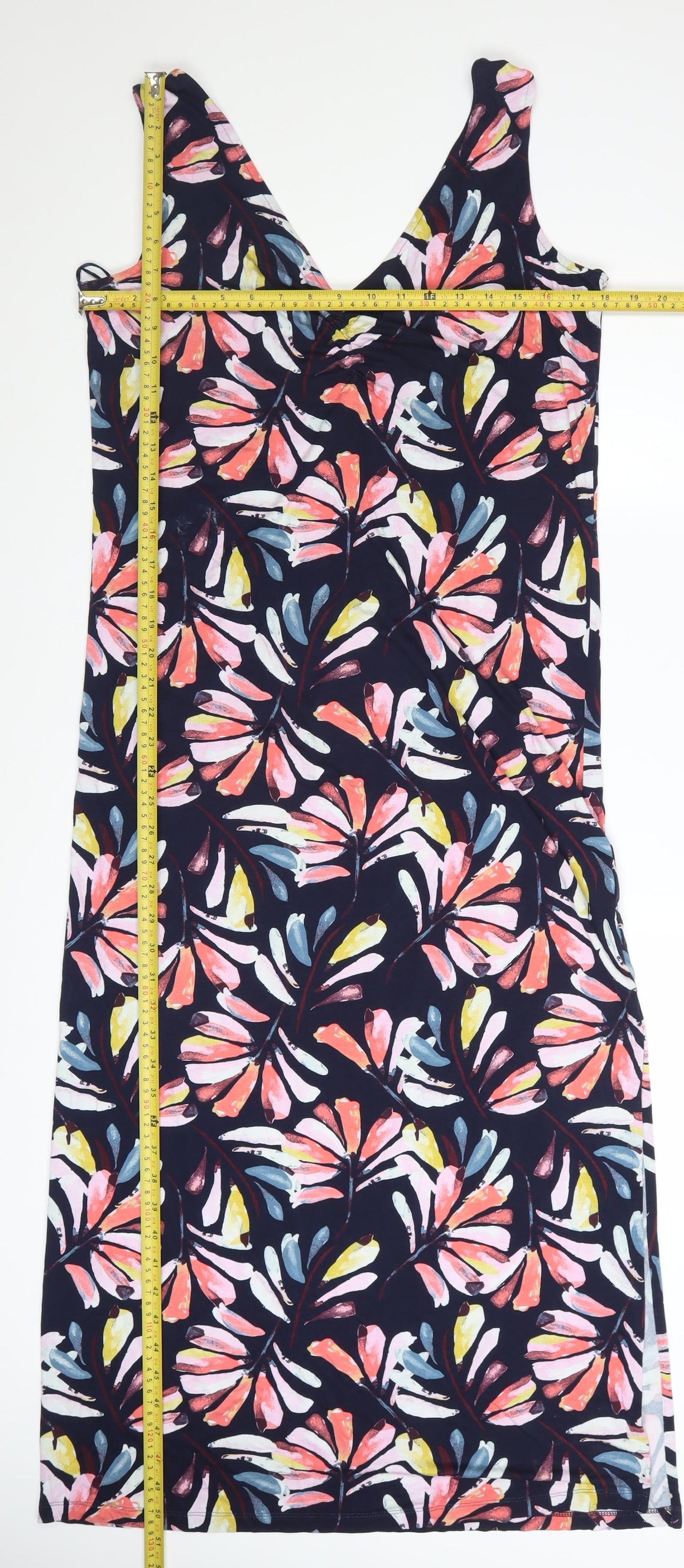Marks and Spencer Womens Multicoloured Floral Viscose Bodycon Dress Size 14