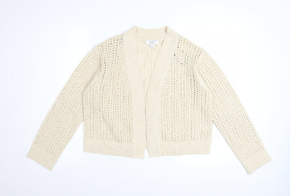 Marks and Spencer Women Beige Open Knit Cardigan M