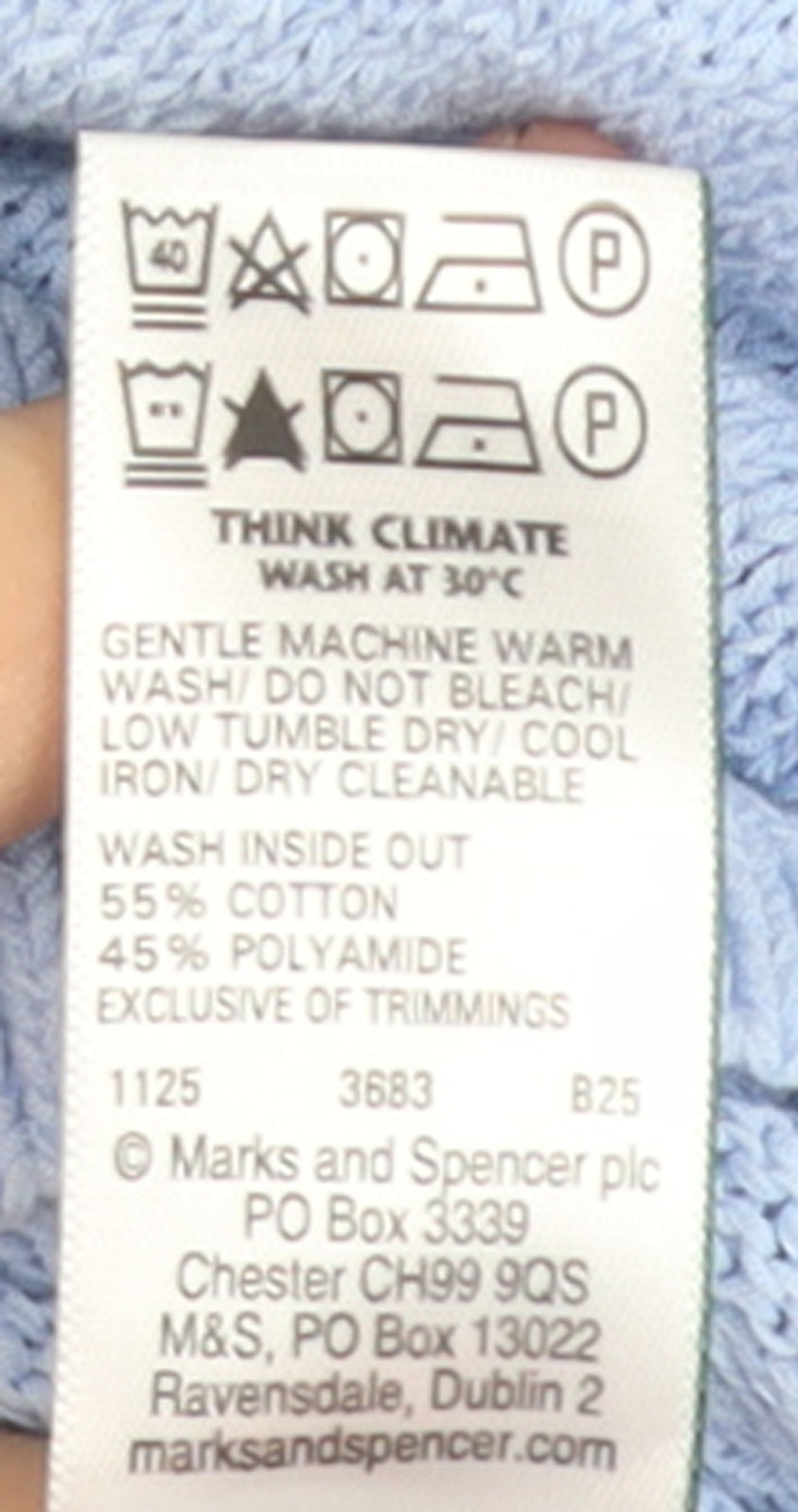 Marks and Spencer Women Blue Knit Cardigan Small Long Sleeve