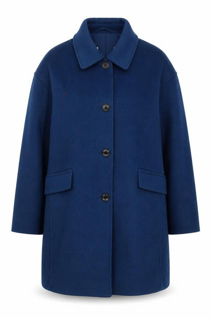 Marks & Spencer Women's Blue Mid-Length Overcoat Size 14