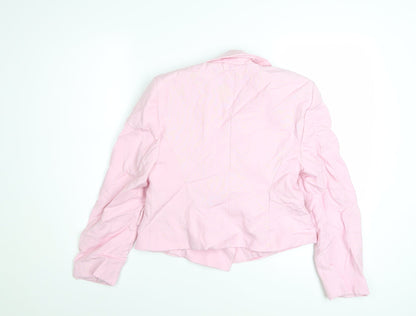 Marks and Spencer Women's Pink Blazer Size 6 Linen Mix