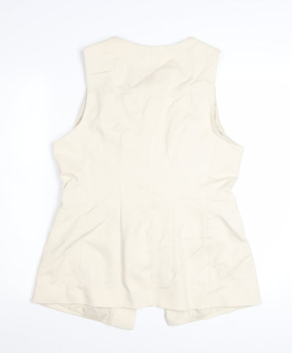 Marks and Spencer Women Beige Sleeveless Tunic Blouse Size 14