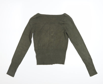 Marks and Spencer Women’s Green XS Scoop Neck Button Cardigan