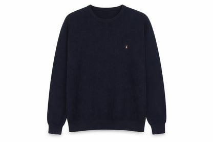 Gabicci Men’s Blue 2XL Crew Neck Cotton Acrylic Knit Jumper