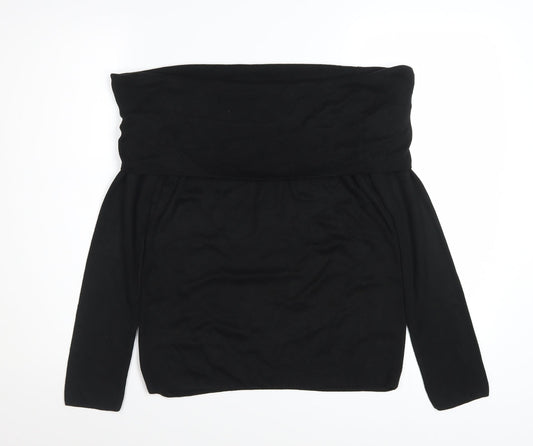 Marks and Spencer Women’s Black Off Shoulder Knit Top Size 12
