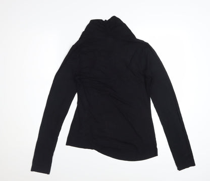 Peruvian Connection Women’s Black Wrap Jersey Blouse Size M