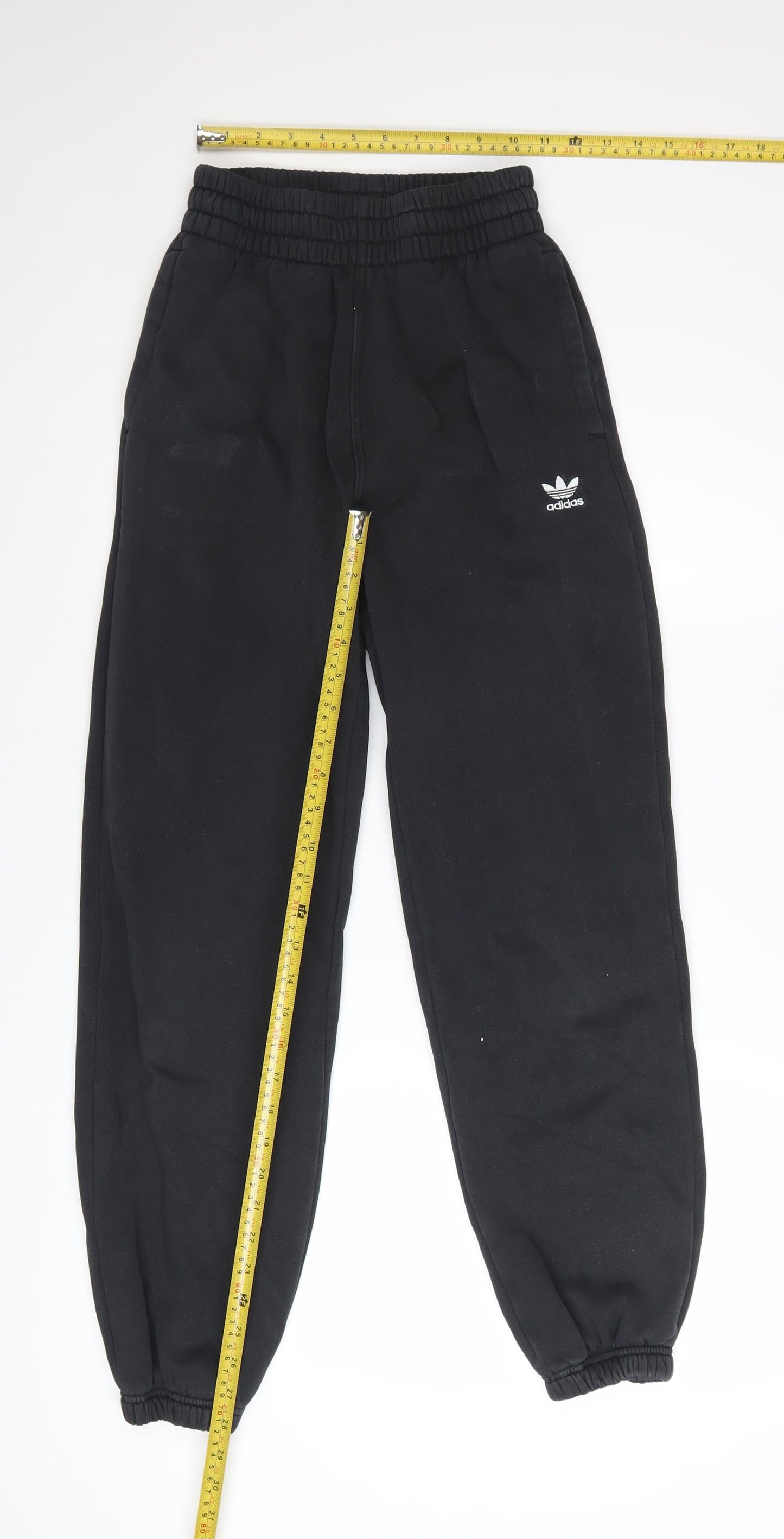 Adidas Womens Black Jogger Trousers Size 4 Cotton Blend